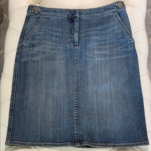 Lands' End Women's Denim Pencil Skirt Knee-Length